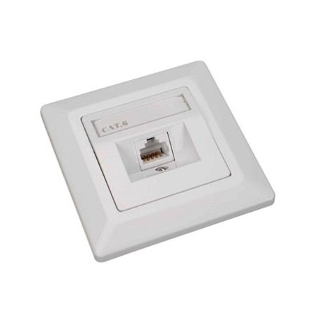 Solarix - zásuvka 1x RJ45, STP, Cat 6, pod omítku, bílá