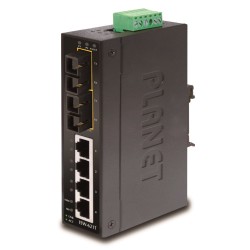 Planet switch ISW-621T, průmysl.verze 4x10/100+2x100BaseFX (SC) MM 2km, DIN, IP30, -40 až 70°C, 12-48V