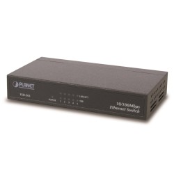 Planet FSD-503 Switch, 5x 10/100Base-TX, 10", kov, fanless