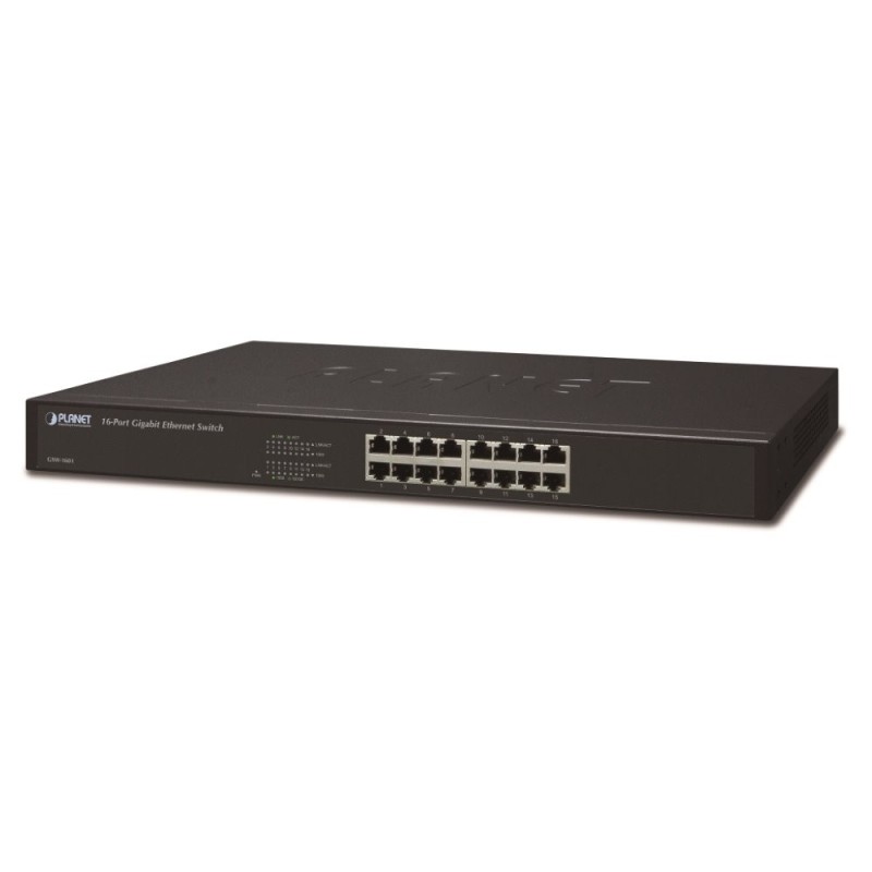 Planet GSW-1601 Switch, 16 x 10/100/1000, kov, rackmount
