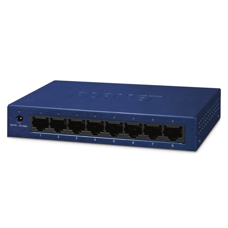 Planet switch GSD-803 10/100/1000 (8X1000BASE-T), EUP, 802.3AZ, kov