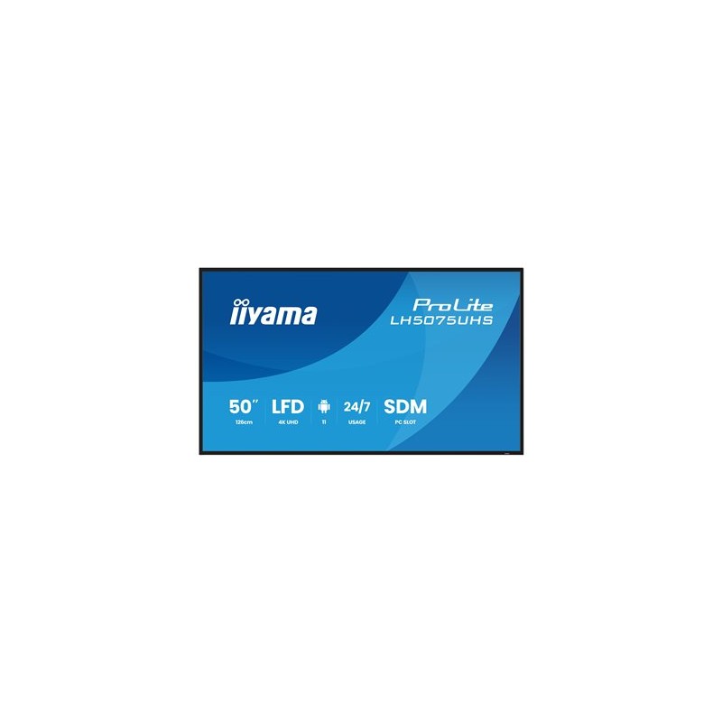 50" iiyama LH5075UHS-B2AG:VA,4K UHD,Android,24/7