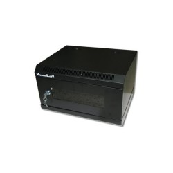 XtendLan 10" nástěnný rozvaděč 4U 350x280, nosnost 50 kg, dveře z plexiskla, svařovaný, černý