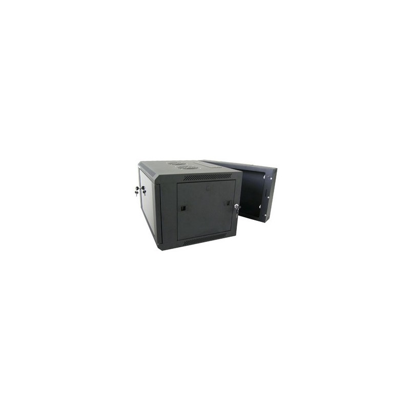XtendLan 19" dvoudílný nástěnný rozvaděč 9U 600x550, nosnost 60 kg, skleněné dveře, svařovaný,černý
