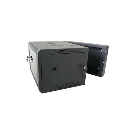 XtendLan 19" dvoudílný nástěnný rozvaděč 6U 600x550, nosnost 60 kg, skleněné dveře, svařovaný,černý