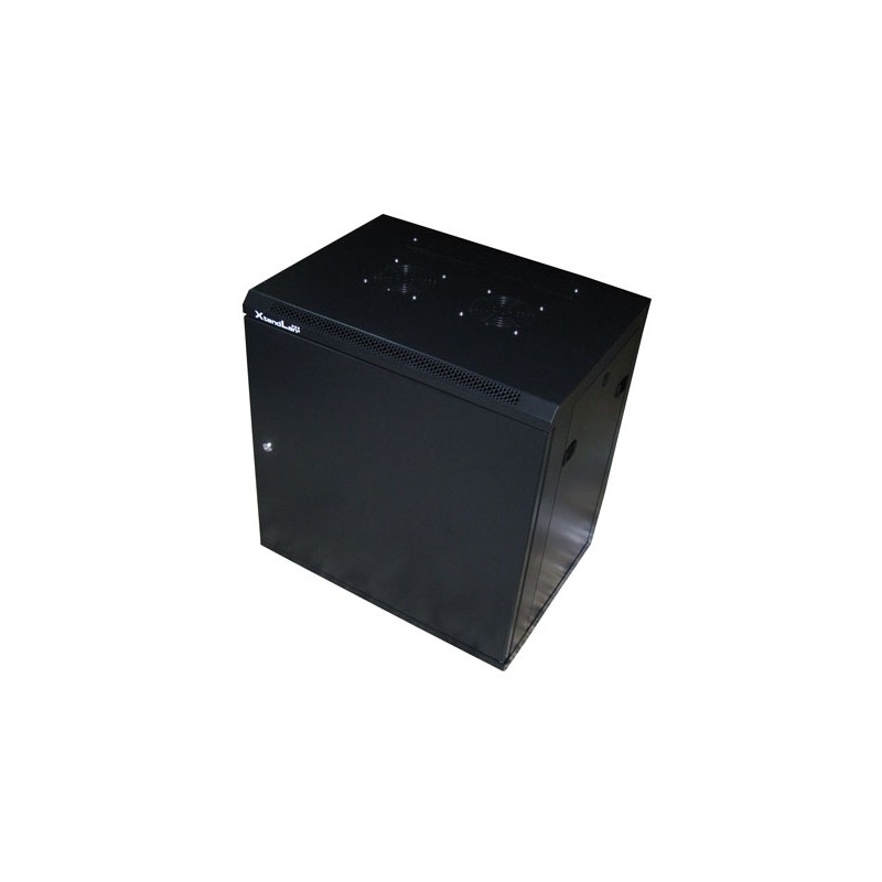XtendLan 19" nástěnný rozvaděč 6U 600x450, nosnost 60kg, plné dveře, svařovaný,proti vykradení,černý
