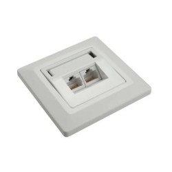 Solarix - zásuvka CAT5E UTP 2 x RJ45 pod omítku bílá