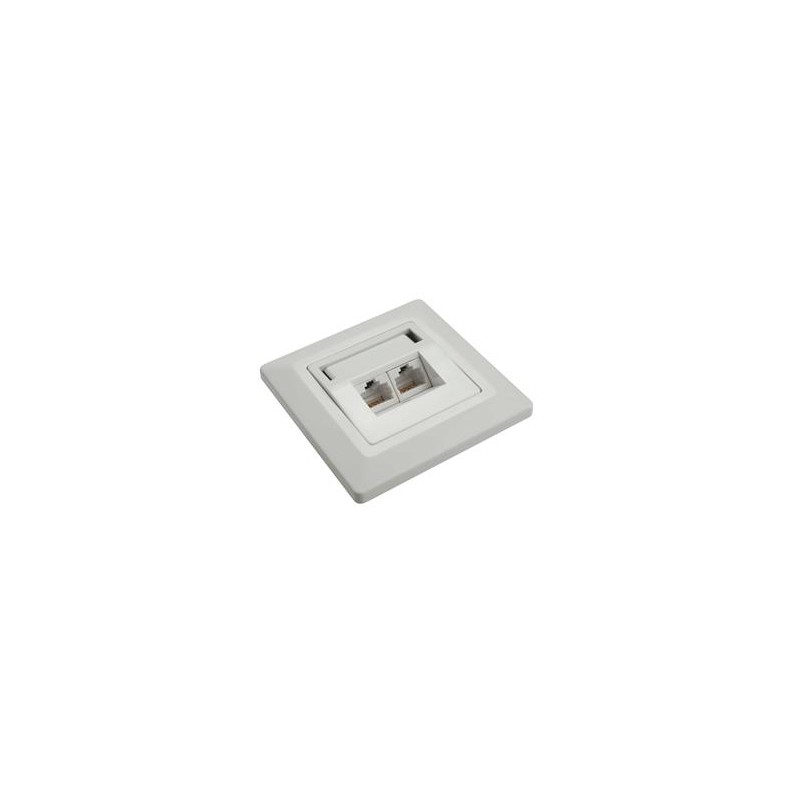 Solarix - zásuvka CAT5E UTP 2 x RJ45 pod omítku bílá