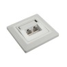 Solarix - zásuvka CAT5E UTP 2 x RJ45 pod omítku bílá