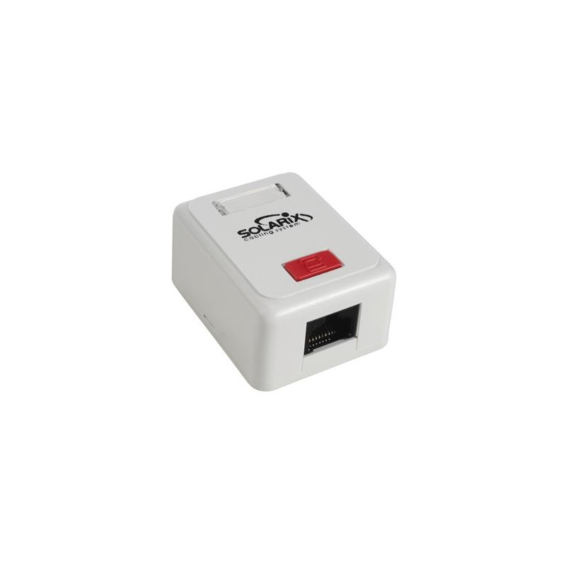 Solarix - zásuvka CAT5E UTP 1 x RJ45 na omítku bílá