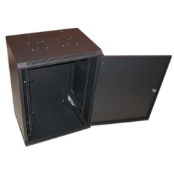 XtendLan 19" nástěnný rozvaděč 15U 600x450, nosnost 60kg, plné dveře, svařený, proti vykradení,černý