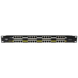 OPTIX Gigabit POE panel 16 portů, 1U pro rack 19", stíněný, černý