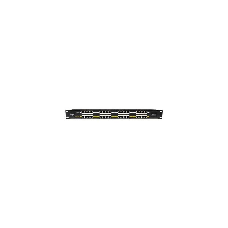 OPTIX Gigabit POE panel 16 portů, 1U pro rack 19", stíněný, černý