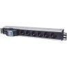 Intellinet 19" 1.5U Rackmount 6-Way Power Strip - German Type, rozvodný panel, 6x DE zásuvka, 1.6m kabel