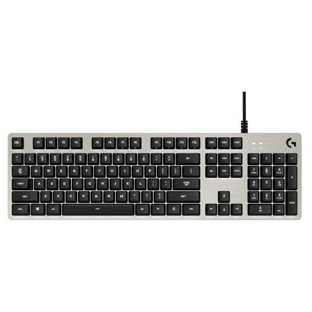 Logitech klávesnice G413, USB, bílé podsvícení, US, stříbrná