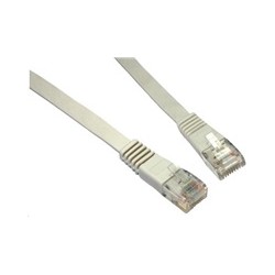 Solarix - patch kabel plochý CAT5E UTP LSOH 0,5m šedý non-snag-proof