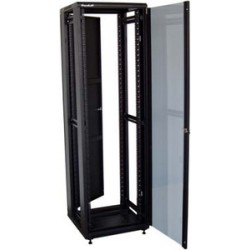XtendLan Rozvaděč, 19", stojanový, výška 32U, 600x600, skleněné dveře, kouřové sklo, plná záda, black