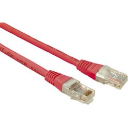 Solarix - patch kabel CAT5E UTP PVC 0,5m červené