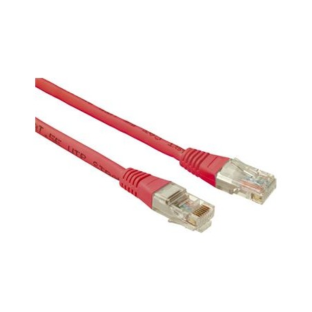 Solarix - patch kabel CAT5E UTP PVC 0,5m červené