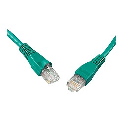 Solarix - patch kabel CAT5E UTP PVC 0,5m zelený non-snag proof