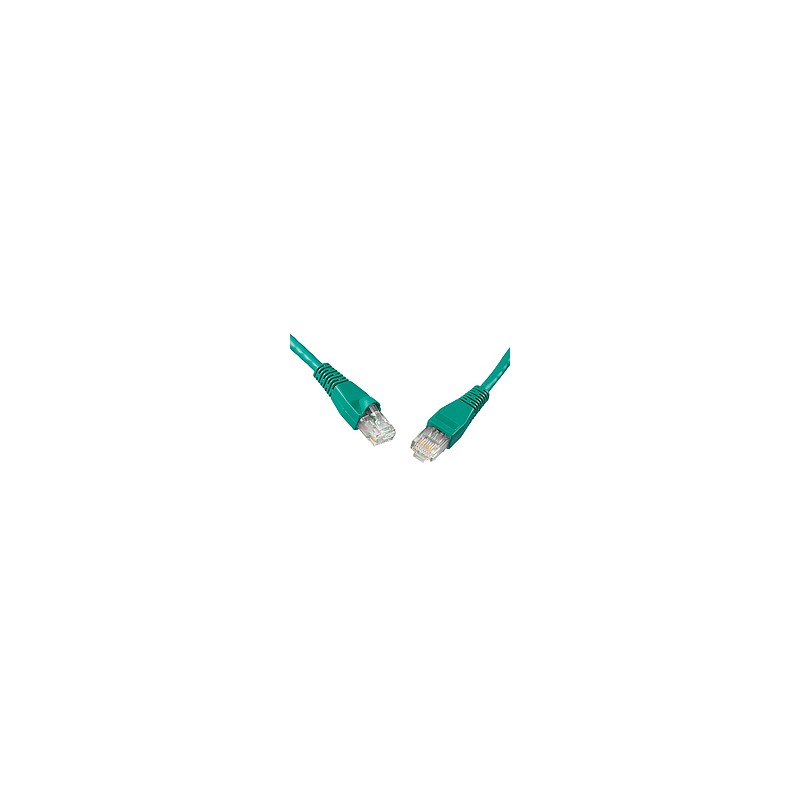 Solarix - patch kabel CAT5E UTP PVC 0,5m zelený non-snag proof