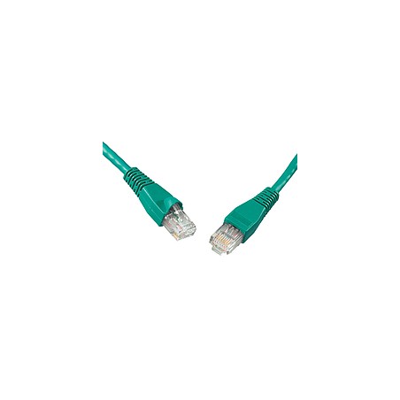 Solarix - patch kabel CAT5E UTP PVC 0,5m zelený non-snag proof