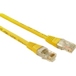 Solarix - patch kabel CAT5E UTP PVC 0,5m žlutý