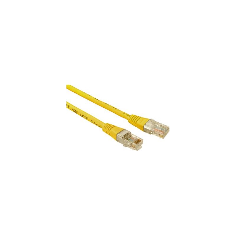 Solarix - patch kabel CAT5E UTP PVC 0,5m žlutý
