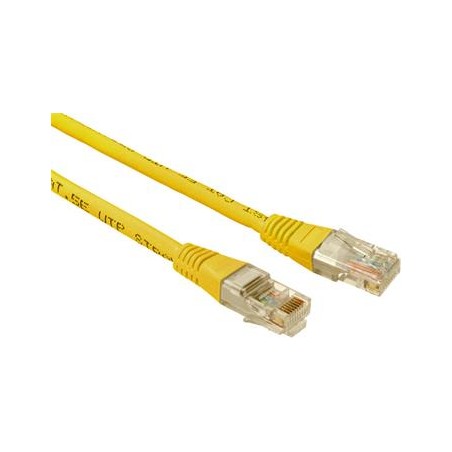 Solarix - patch kabel CAT5E UTP PVC 0,5m žlutý