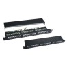 19" Patch panel XtendLan 24port, STP, Cat6, 30µm, duální svorkovnice, šedý