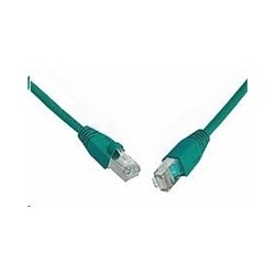 Solarix - patch kabel CAT5E SFTP PVC 10m zelený snag-proof