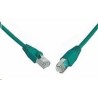Solarix - patch kabel CAT5E SFTP PVC 10m zelený snag-proof