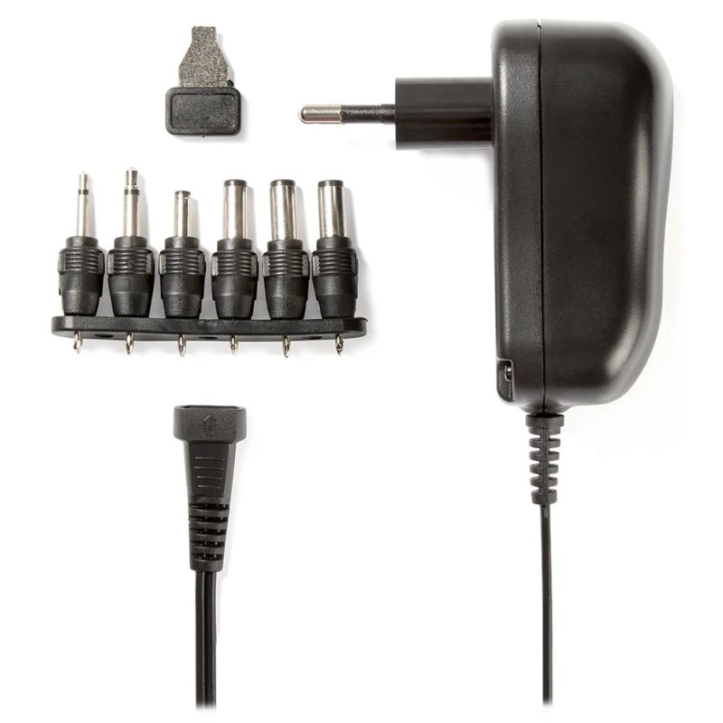 Nedis ACPA001 - Univerzální napájecí adaptér | 3/4,5/5/6/7,5/9/12 V DC | 1.0 A