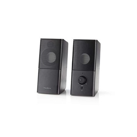 Nedis GSPR10020BK - Herní Reproduktory | 2.0 | Napájení USB | Jack 3,5 mm | RMS 6 W