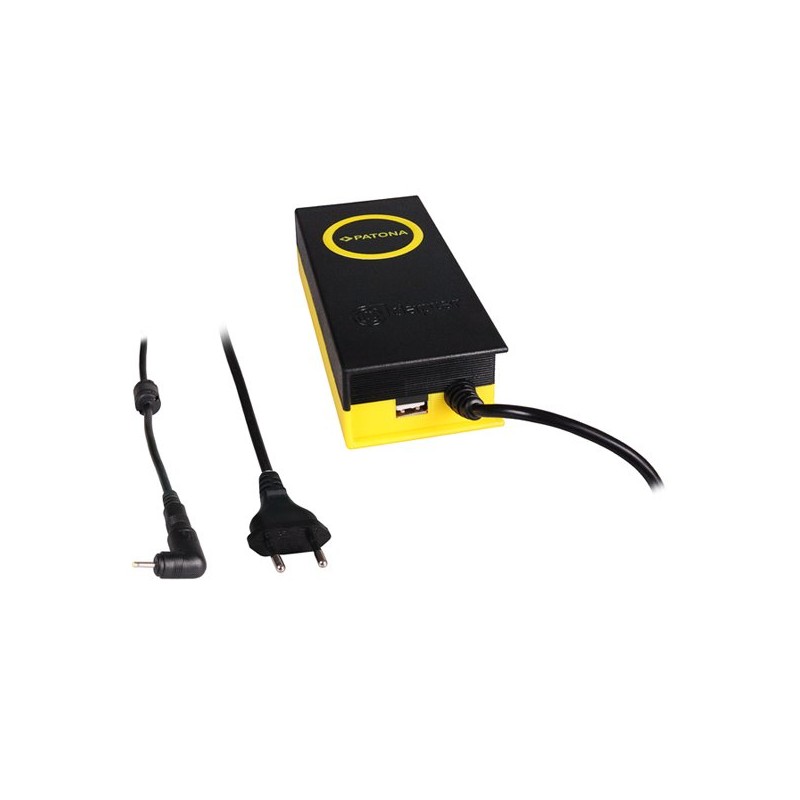 PATONA napájecí adaptér k ntb/ 19V/4,7A 90W/ konektor 2,5x0,7mm/ + výstup USB/ délka kabelu 2,4 m