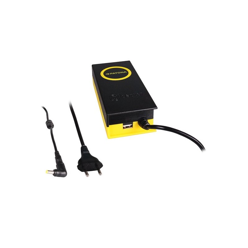 PATONA napájecí adaptér k ntb/ 19V/4,7A 90W/ konektor 5,5x1,7mm/ + výstup USB/ délka kabelu 2,4 m