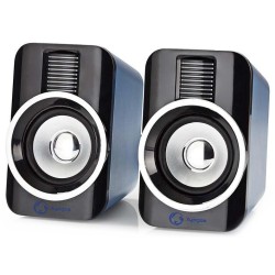Nedis GSPR20020BK - Herní Reproduktory | 2.0 | RGB | Napájení USB | Jack 3,5 mm | RMS 10 W