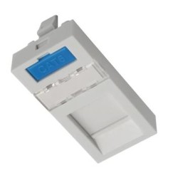 Solarix - modul French style 22,5 x 45mm pro 1 keystone přímý bíly