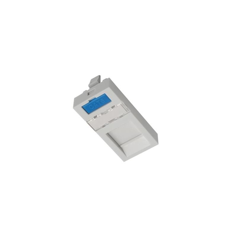 Solarix - modul French style 22,5 x 45mm pro 1 keystone přímý bíly