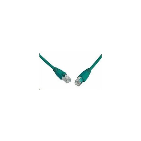 Solarix - patch kabel CAT5E SFTP PVC 15m zelený snag-proof