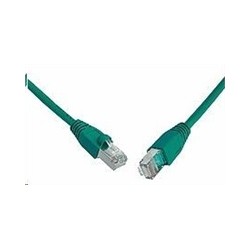 Solarix - patch kabel CAT5E SFTP PVC 1m zelený snag-proof