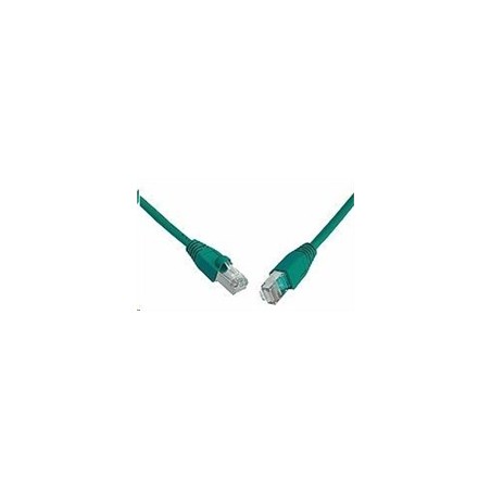 Solarix - patch kabel CAT5E SFTP PVC 1m zelený snag-proof