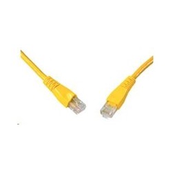 Solarix - patch kabel CAT5E UTP PVC 0,5m žlutý snag-proof