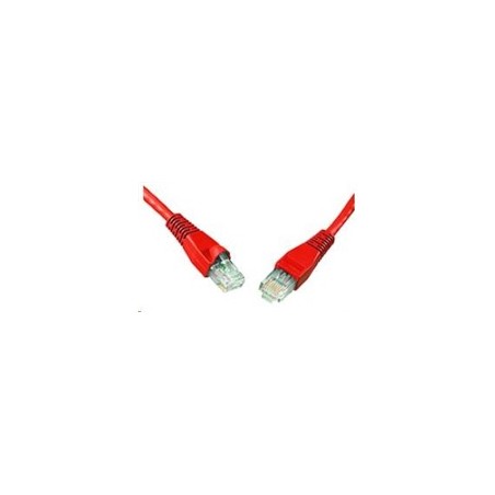 Solarix - patch kabel CAT5E UTP PVC 10m červený snag-proof