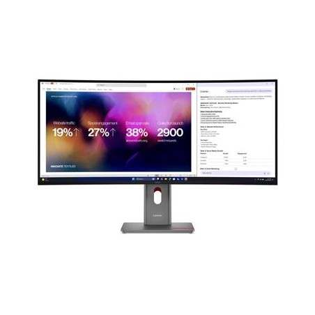 LENOVO LCD P40WD-40 - 39.7",ECO-IPS,21:9,5120x2160,300cd/m2,1000:1,4ms,HDMI,DP,DPout,DC,USB Hub,RJ45,Pivot