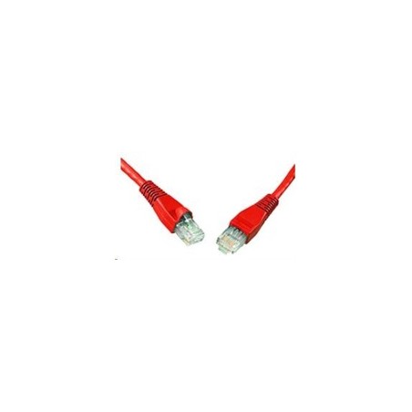 Solarix - patch kabel CAT5E UTP PVC 15m červený snag-proof