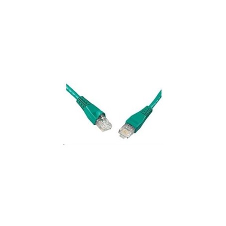 Solarix - patch kabel CAT5E UTP PVC 15m zelený snag-proof