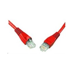Solarix - patch kabel CAT5E UTP PVC 1m červený snag-proof