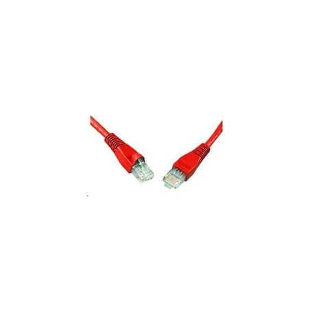 Solarix - patch kabel CAT5E UTP PVC 2m červený snag-proof