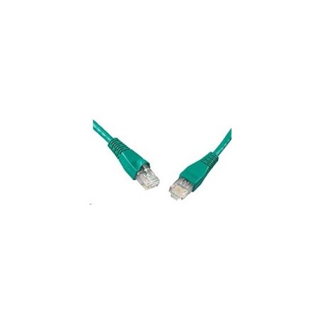 Solarix - patch kabel CAT5E UTP PVC 1m zelený snag-proof